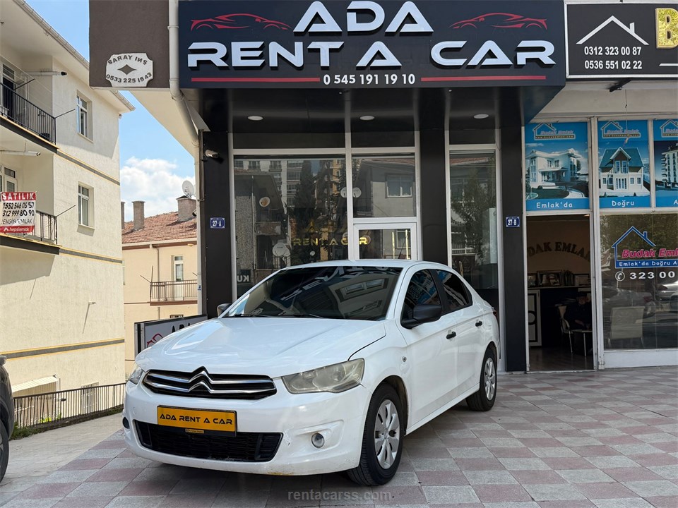 ADA RENT A CAR Kiralık CITROEN C ELYSEE 1.6 HDI COMFORT