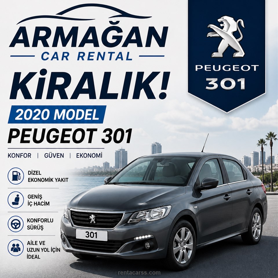 ARMAĞAN CAR RENTAL Kiralık PEUGEOT 301